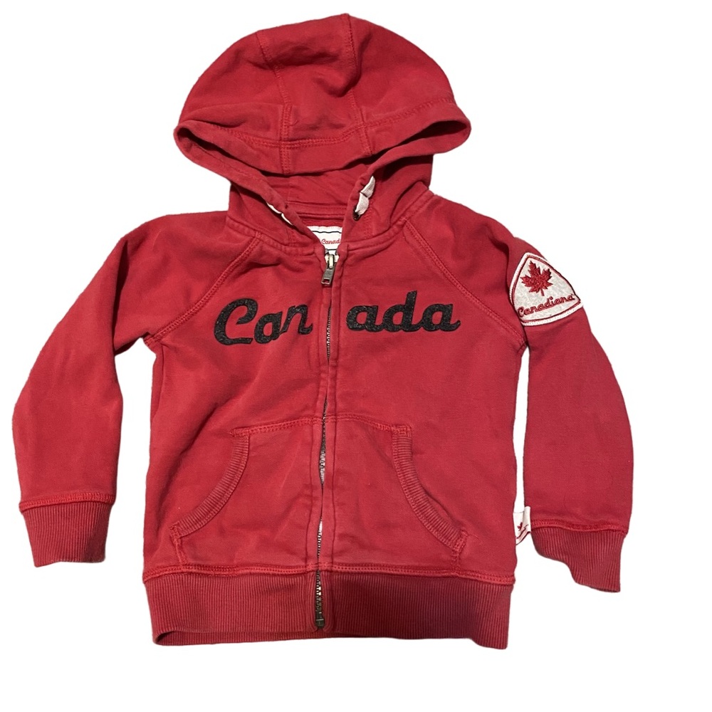 Canada Canadiana 2T Zip up Sweater Hoodie Red Boys Girls Clothing 4/$20 🛑